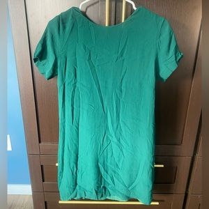 Green shift dress